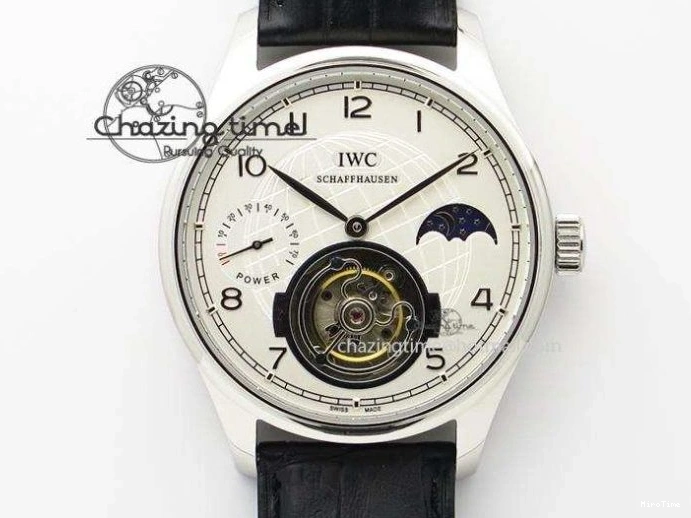 MIROTIME 0324 Portuguese Chrono RG IW371433 Jackie Chan ZF 1:1 Best Edition Gray Dial On Black Leather Strap A7750 V WrinkleFree 7273